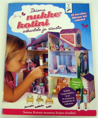 Ikioma nukkekotini, tee nukkekoti kirjasta.