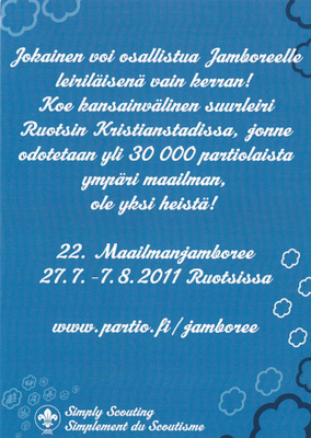 Partio, 22. Maailmanjamboree 2011 Ruotsissa  , b430