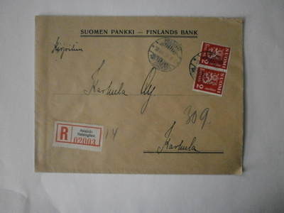 Helsinki Rec. Suomen Pankki 18.7.1938
