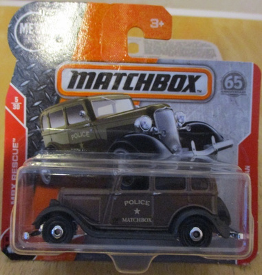 Plymouth Person Car Brown Police 1933 Matchbox 2017 1:64