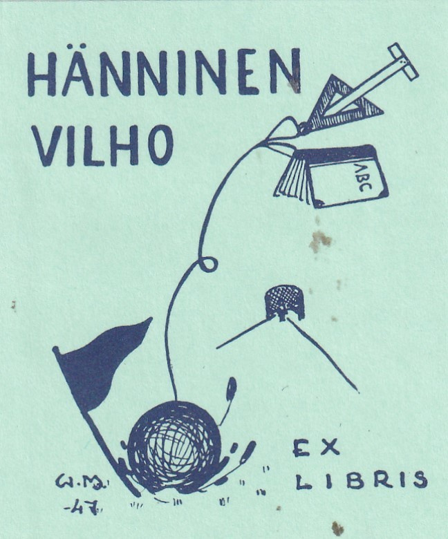 Ex Libris, Vilho Hänninen, by W M -47,  b678