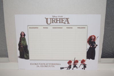 lukujärjestys Disney pixar urhea