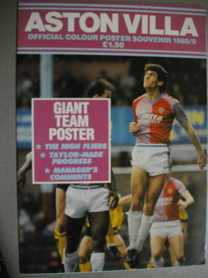 Aston Villa Official Colour Poster Souvenier 1988/89 17.3