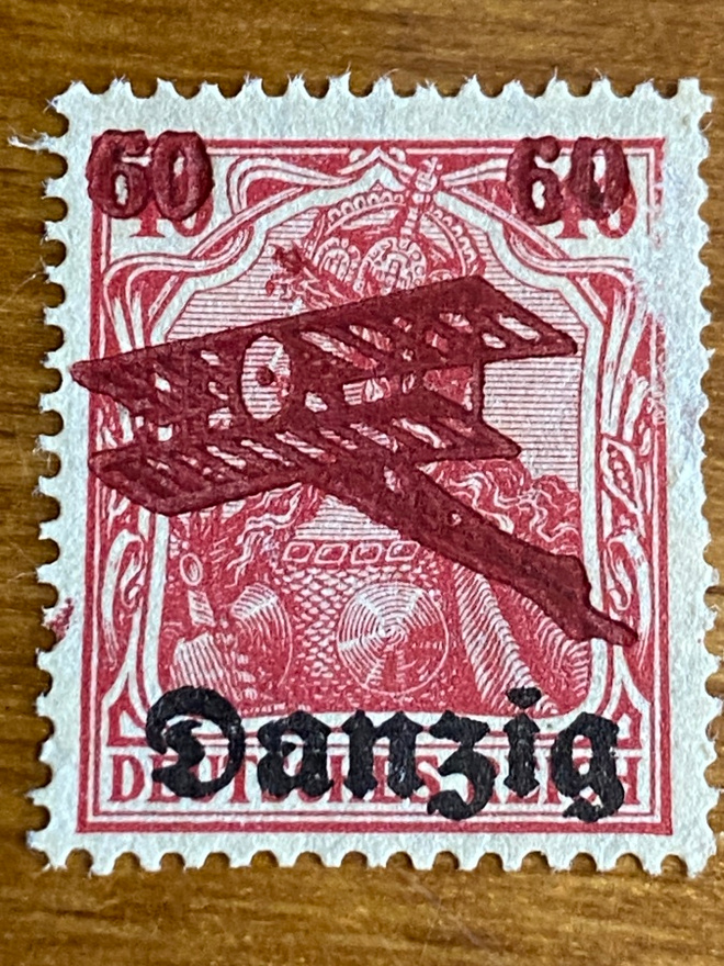 SAKSA DANZIG 1920 LENTOPOSTI**