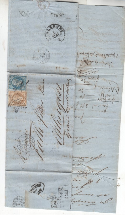 Ranska  1868 Kirje Badeniin saksaan.