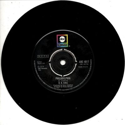 B.B. KING: Philadelphia / Up At 5 A.M. 7"