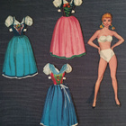 Paperinukke neito 1950-60-luku - pikkukuva 1