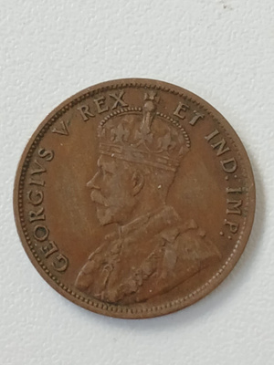 Kanadan 1 sentin kolikko 1911 King George