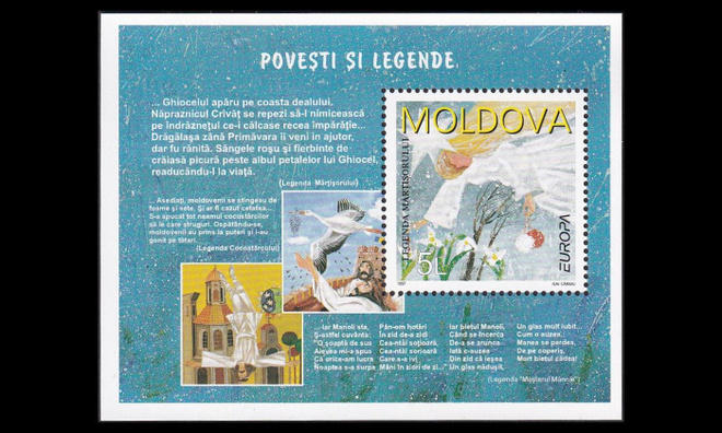 Moldova 238BL12 ** Europa myytit ja legendat (1997)