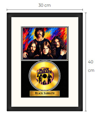 Uusi Black Sabbath art print kehystetty 30 cm x 40 cm