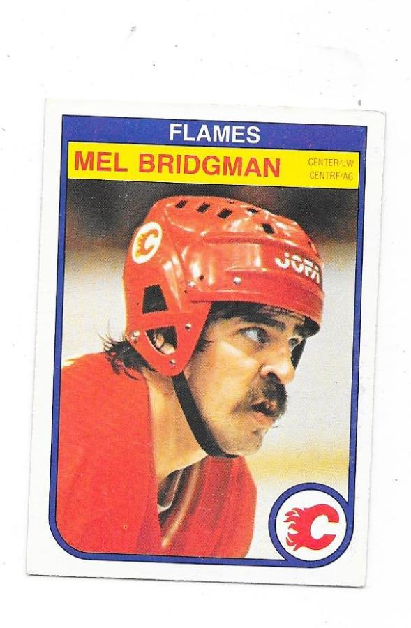 1982-83 OPC #39 Mel Bridgman Calgary Flames goonie