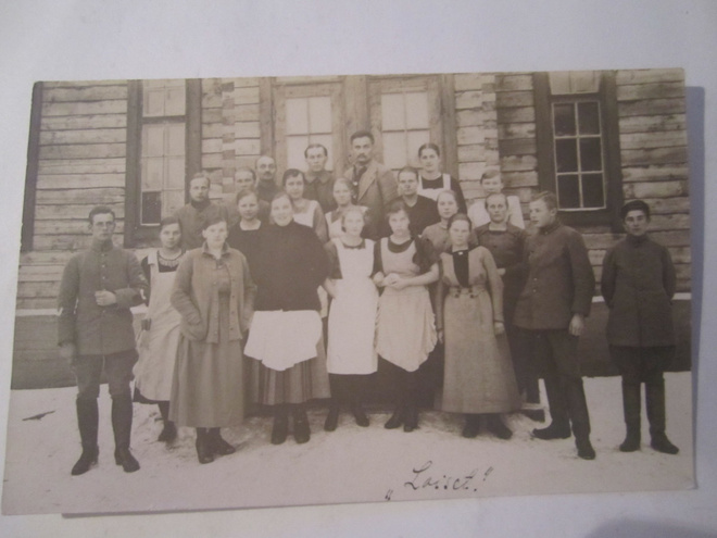 VANHA Postikortti Vehmaa Seurala 1921 Suojeluskuntalaiset ym