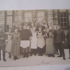 VANHA Postikortti Vehmaa Seurala 1921 Suojeluskuntalaiset ym - pikkukuva 1