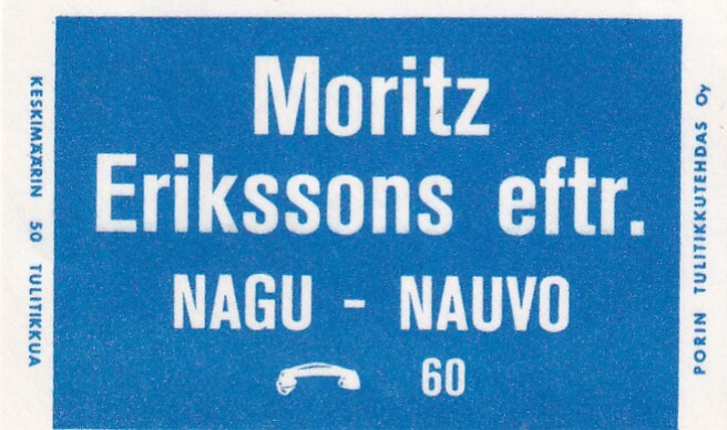 Nagu - Nauvo, Moritz Erikssons eftr. s41