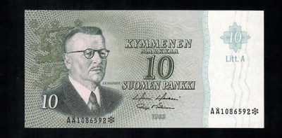 10mk 1963 LA AÅ TÄHTI HOL-Mä Pakkasileä
