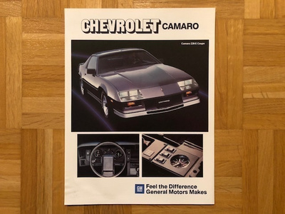 Esite Chevrolet Camaro Z28, vuodelta 1984