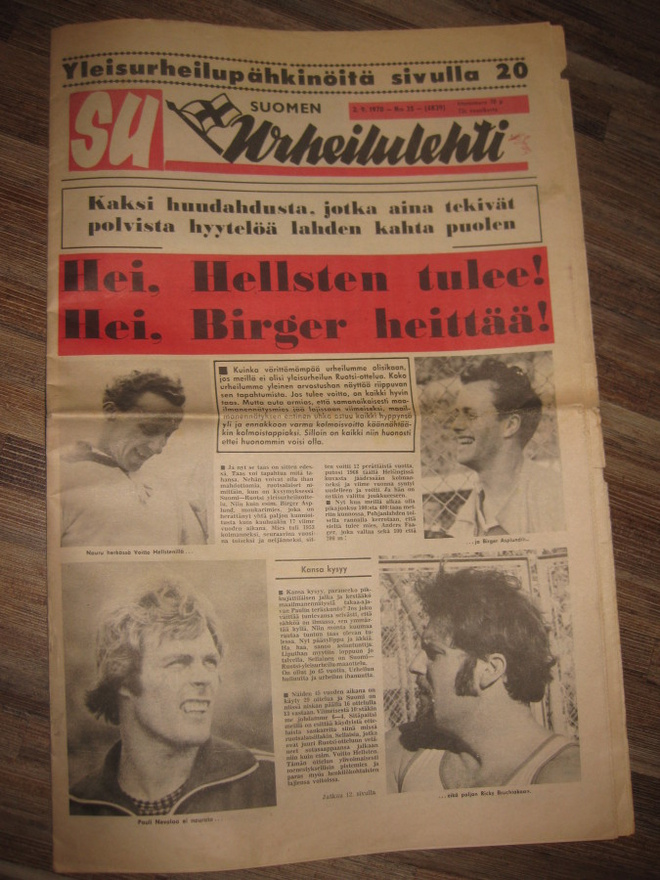 Suomen Urheilulehti  2.9.1970
