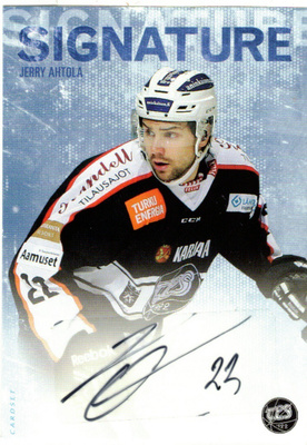 2016-17 Cardset JERRY AHTOLA TPS Signature nimmari