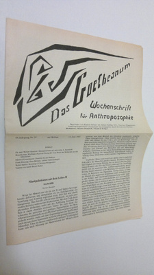 Martin (red.) Barkhoff : Das Goetheanum nr. 25/1985 : Woc...