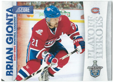 10-11 Score Playoff Heroes #20 Brian Gionta