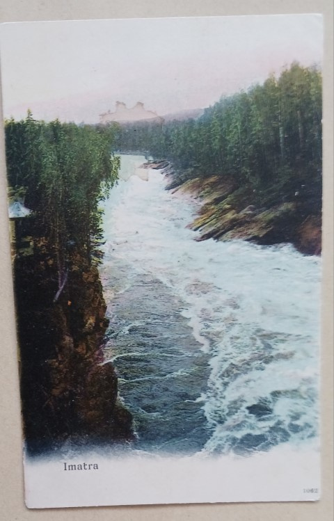 Imatra, vapaan kosken kuohuja, vanha väripk, p. 1906