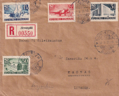 R JÄRVENPÄÄ - LIETTUA KAUNAS POSTISARJALLA -38
