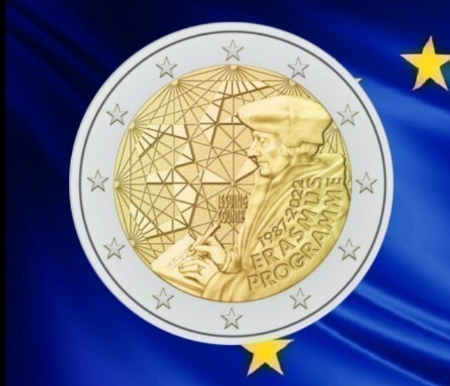 ** ERASMUS 2€ 2022 täysi 23 kolikon sarja pillereissä **