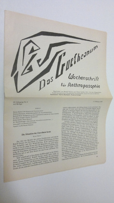 Martin (red.) Barkhoff : Das Goetheanum nr. 8/1985 : Woch...