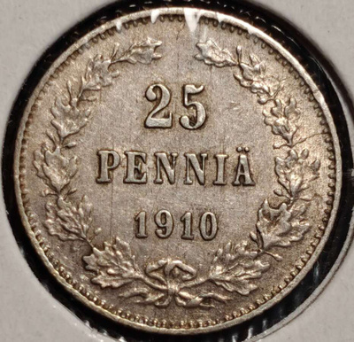25 PENNIÄ 1910