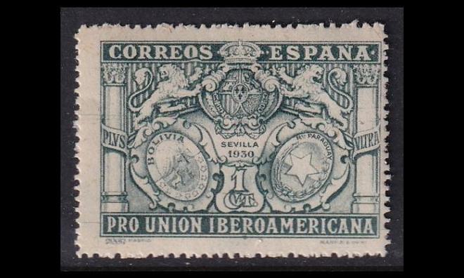Espanja 537 ** Iberoamerikka 1 C rosoh (1930)