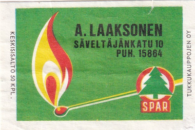 A. Laaksonen, Säveltäjänkatu 10    SPAR  6/9