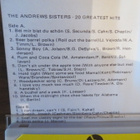 The Andrews Sisters: 20 Greatest Hits c-kasetti - pikkukuva 2
