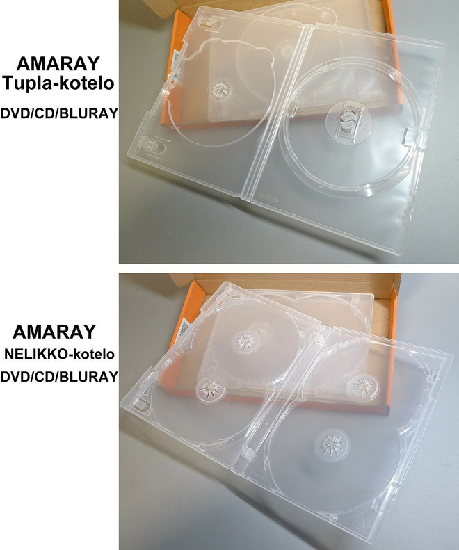 AMARAY kotelot (uudet) 2-levyn ja 4-levyn DVD/CD/BLURAY