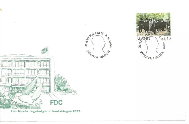 ÅLAND EPK FDC 4/1992: 1. maakuntapäivät