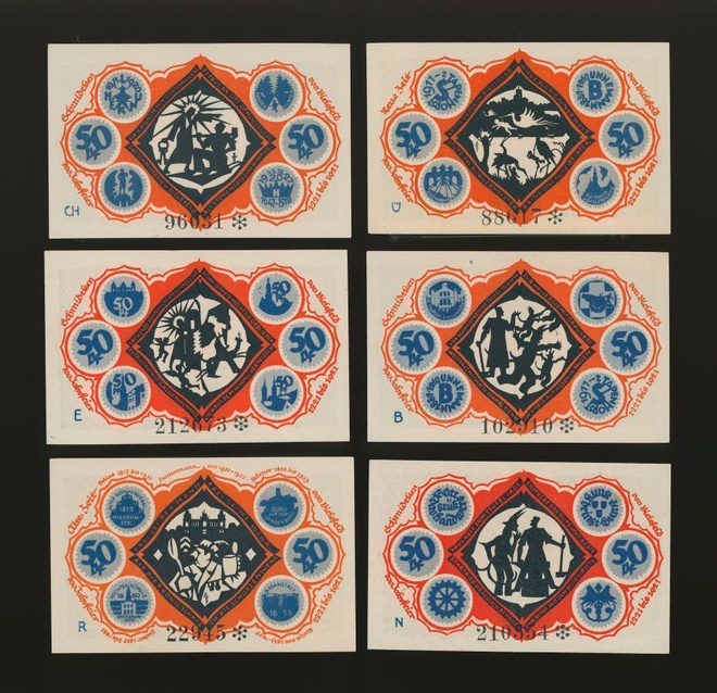 Saksa Notgeld 6 x 50 Pfg, Bielefeld 1921