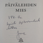 Janne Virkkunen : Päivälehden mies (signeerattu, tekijän ... - pikkukuva 3