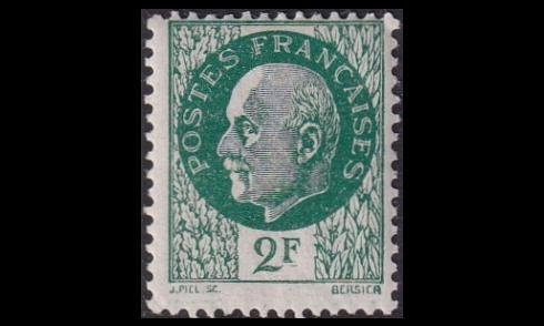 Ranska 525 ** Käyttösarja Pétain 2 Fr (1941)