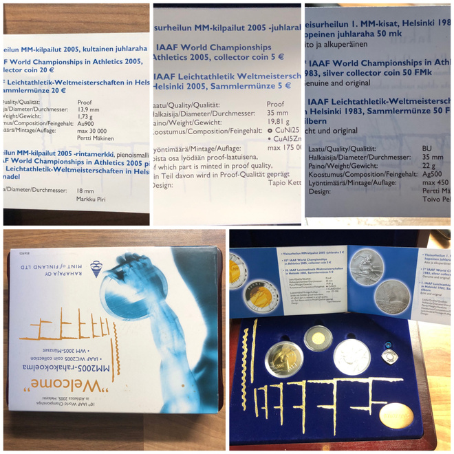 MM-2005 rahakokoelma kultaraha 1.73g Au900+ hopea/todistus
