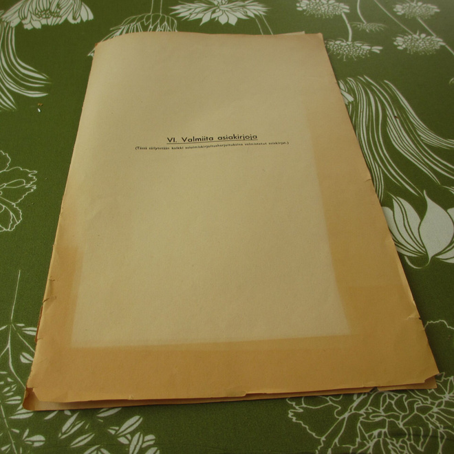 valmiita asiakirjoja n.1948 enim. pankkilomake - tiedoksiant