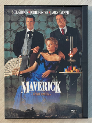 MAVERICK (1994) Mel Gibson, Jodie Foster, James Garner