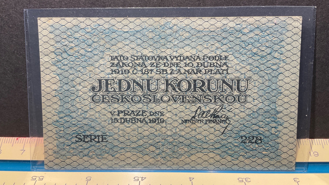 Republika Ceskoslovenska Jedna Koruna 1919