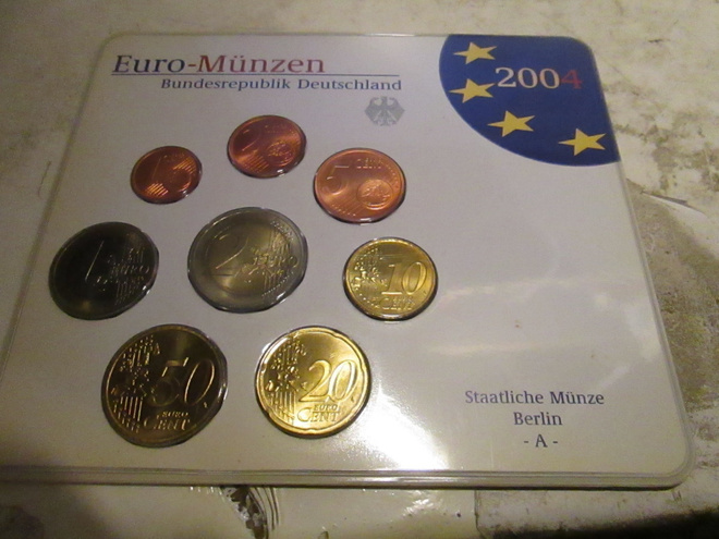 BU- setti Saksa 1c - 2euro 2004 rahapaja "A" Berlin