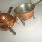 Pieni kuparipannu 14cm ja kulho yht - pikkukuva 1