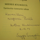 Seppo Saraspää: Miehiä kylmästä - omistuskirjoituksella - pikkukuva 2