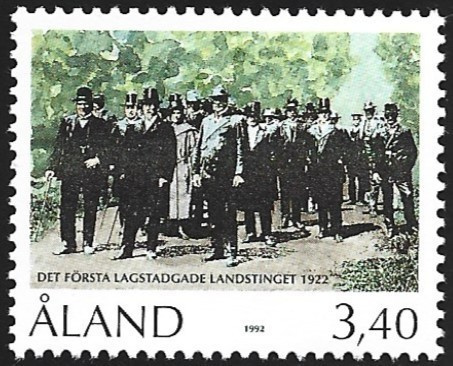 Åland 1992 Ensimmäiset Maakuntapäivät 3,40 mk ** LaPe 061
