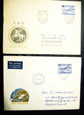 FDC-Lentokoneet 3 kpl.58/59/59 (100)