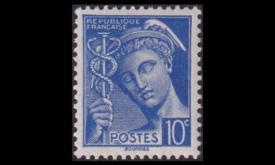 Ranska 376 ** Käyttösarja Merkur 10 C (1938)