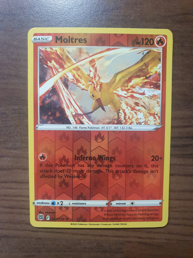 Pokemon Moltres 021/172 Reverse holo rare