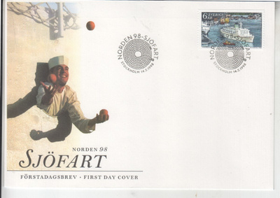 Ruotsi  FDC 1998 Pohjola laiva