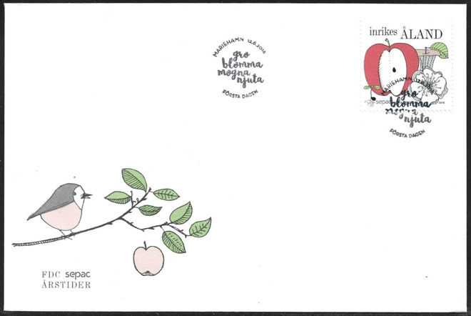 FDC Åland 2016  Vuodenaikoja   LaPe ÅL 418